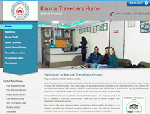 Tablet Screenshot of karmatravellershome.com